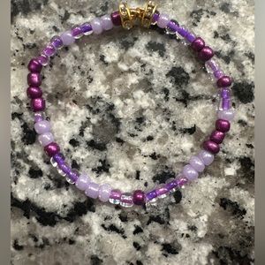 Glass Zambian bead bracelet. 7” wrist